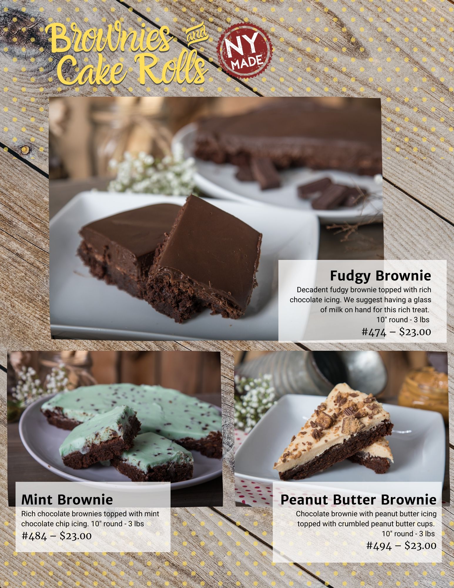 Brownies and Cake Rolls